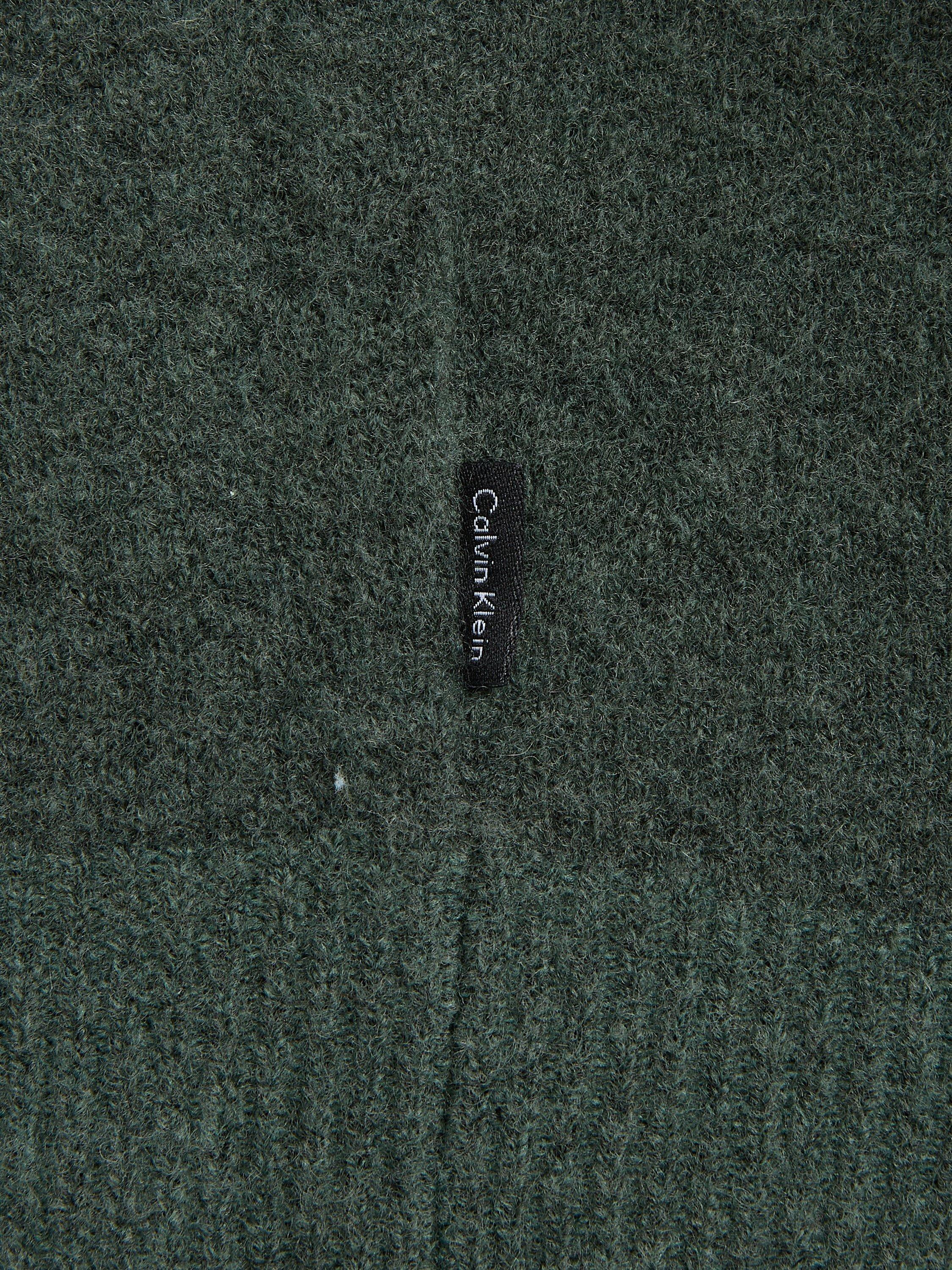 Product image 6 of 6, which shows Calvin Klein Jeans Tech Button Neck Jumper, Dark Forest, M