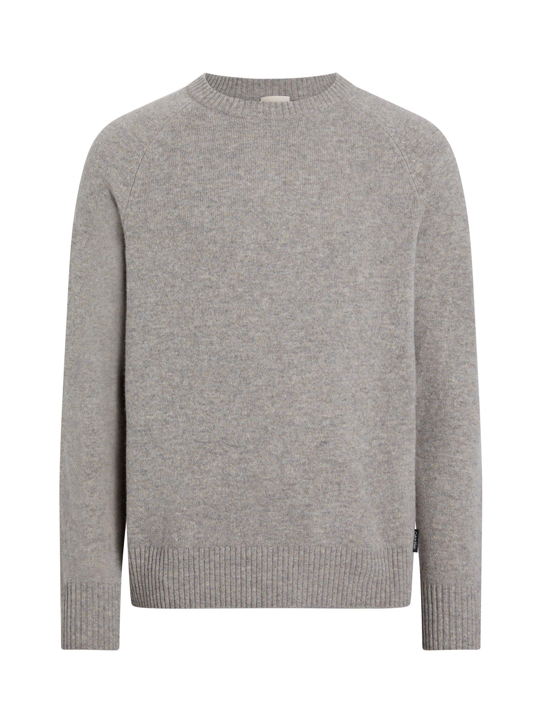Product image 1 of 1, which shows Calvin Klein Jeans Recycled Wool Jumper, Mid Grey Heather, XL