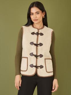 Yumi Borg Gilet, Cream, Cream