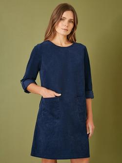 Yumi Corduroy Tunic Dress, Navy