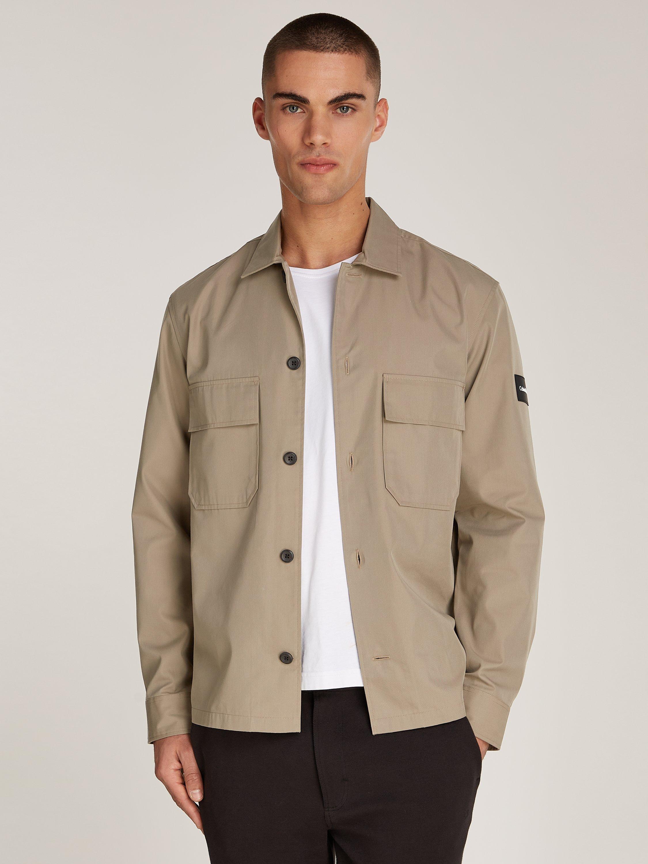 Calvin Klein Jeans Cotton Nylon Overshirt, Brindle