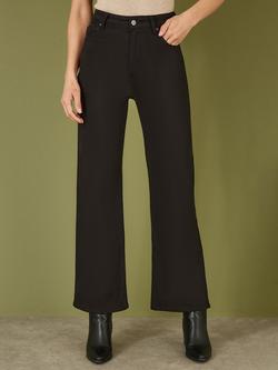 Yumi Stretch Canvas Jeans, Black - view 2, Black