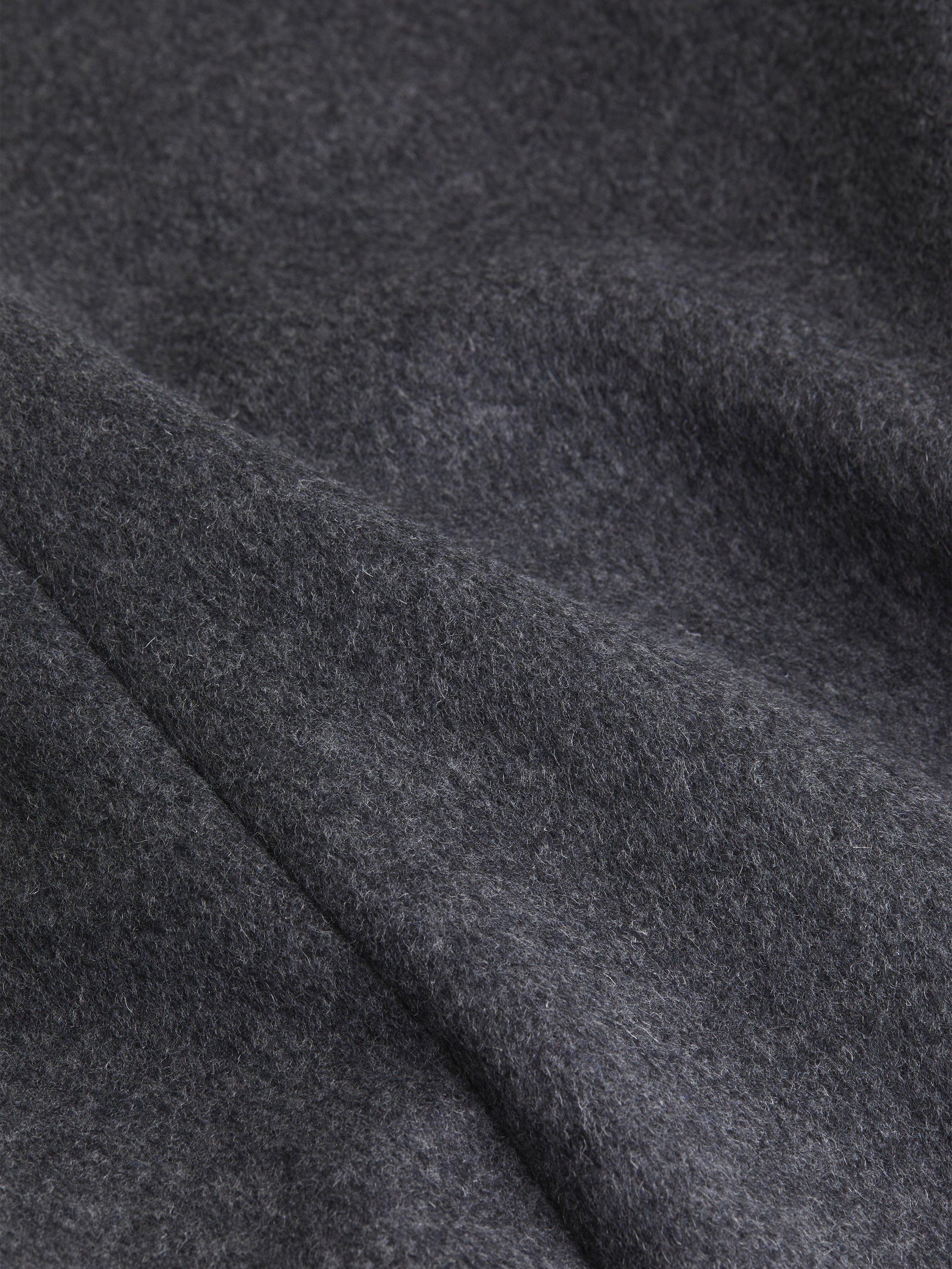Product image 7 of 8, which shows Calvin Klein Slim Wool Blend Funnel Neck Coat, Dark Grey, S
