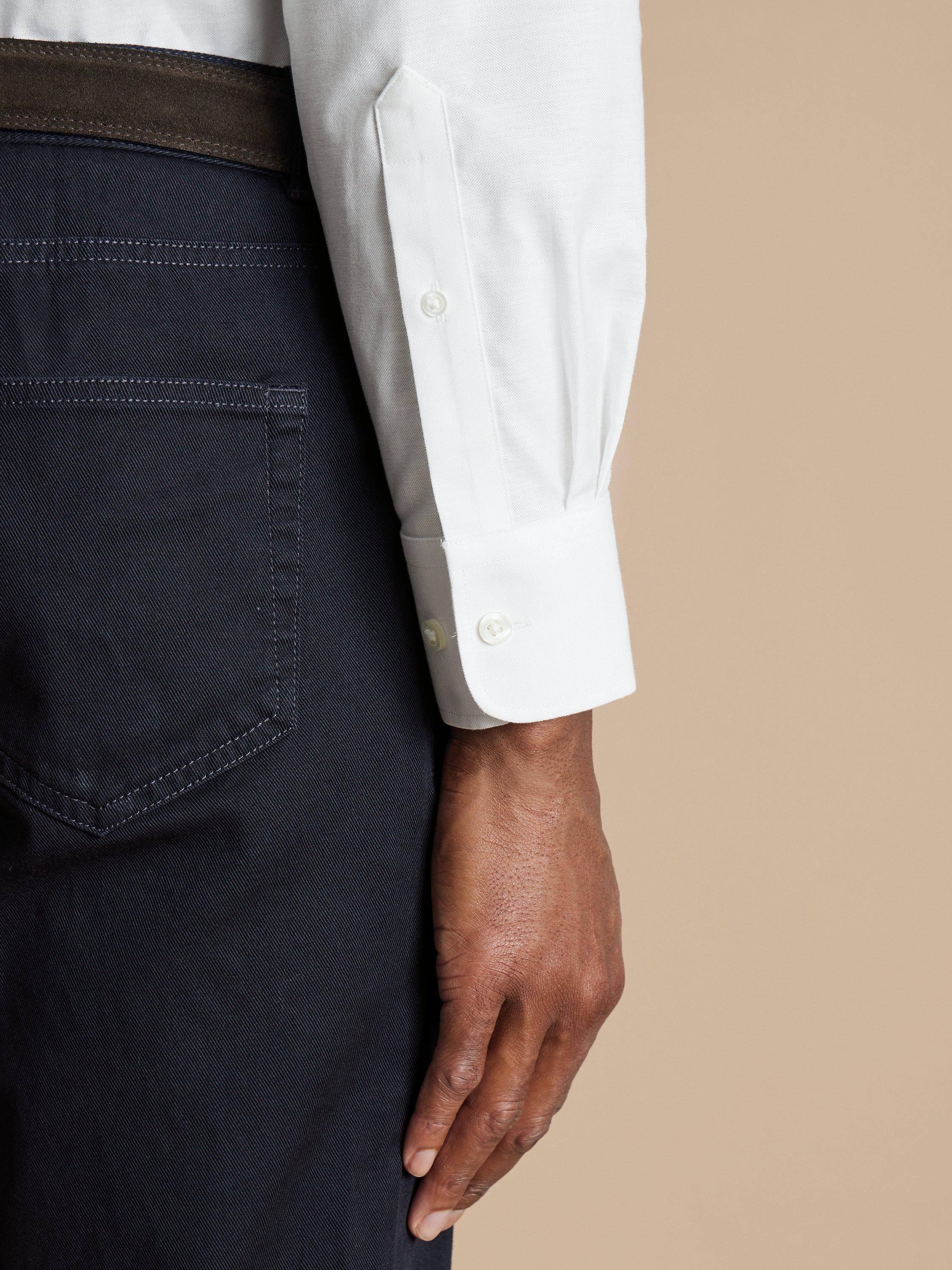 Product image 3 of 7, which shows Charles Tyrwhitt Cotton Stretch Non-Iron Shirt, White, S