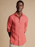 Charles Tyrwhitt Linen Regular Fit Shirt, Coral Pink