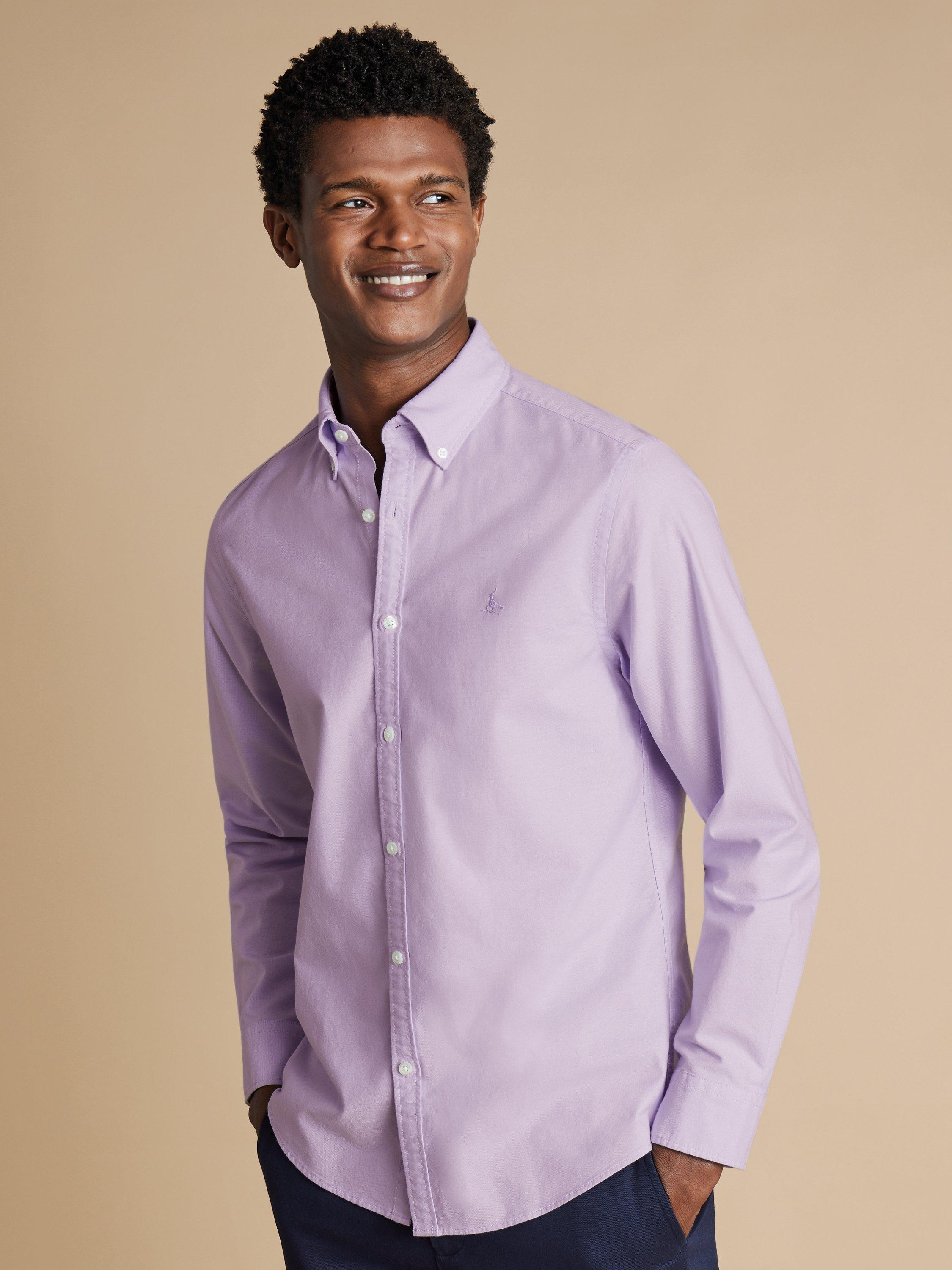 Charles Tyrwhitt Slim Fit Oxford Shirt Lilac Purple