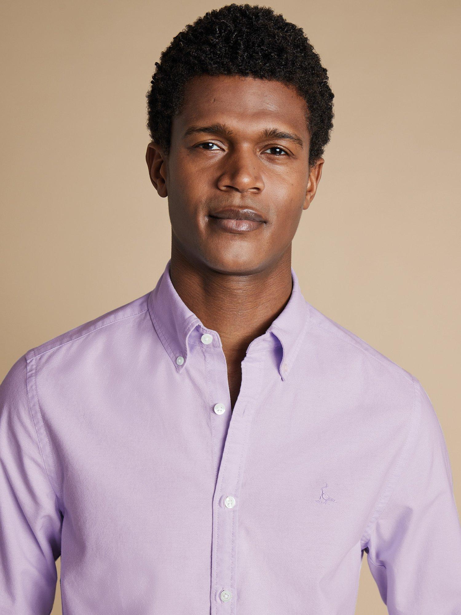 Product image 2 of 6, which shows Charles Tyrwhitt Cotton Regular Fit Shirt, Lilac Purple, M