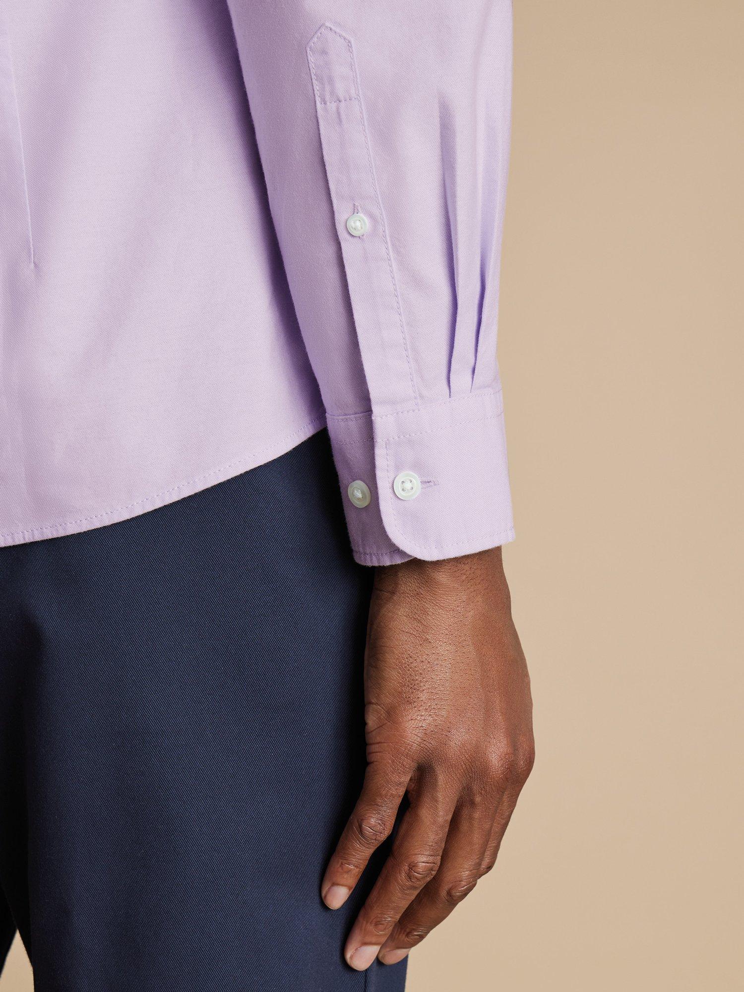 Product image 3 of 6, which shows Charles Tyrwhitt Cotton Regular Fit Shirt, Lilac Purple, M