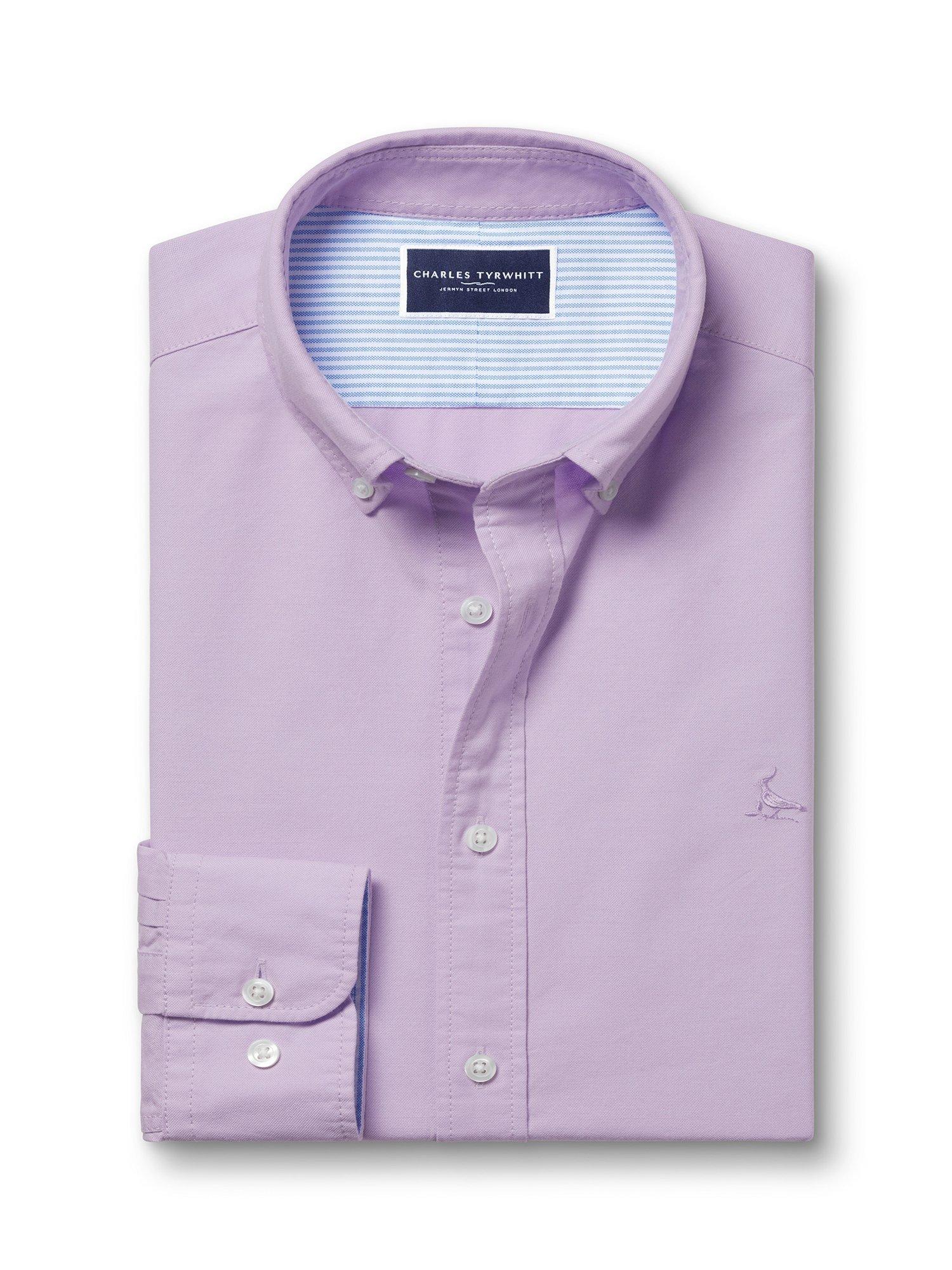 Product image 5 of 6, which shows Charles Tyrwhitt Cotton Regular Fit Shirt, Lilac Purple, M