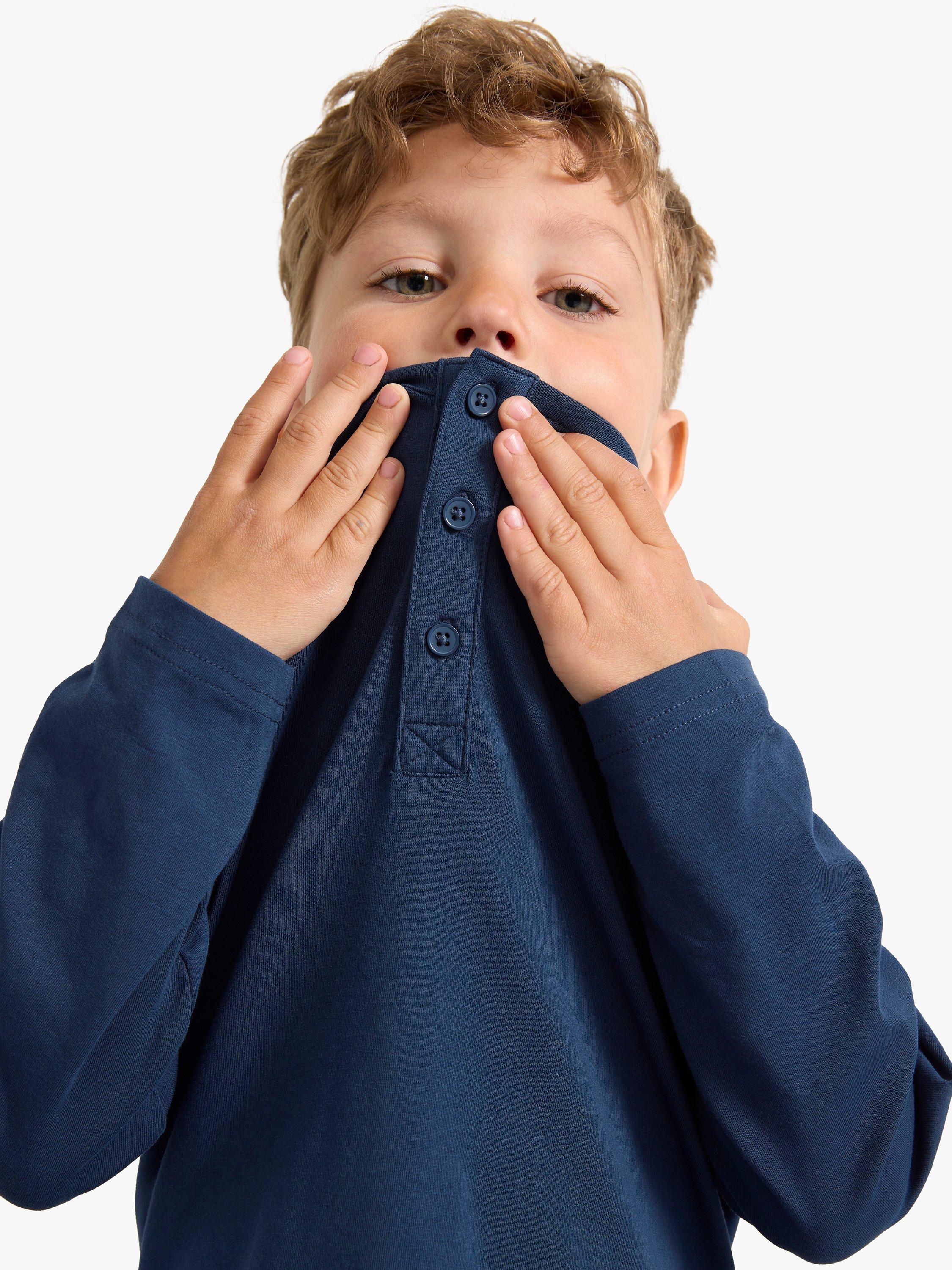 Product image 4 of 4, which shows Lindex Kids' Essential Organic Cotton Top, Dark Blue, 4-5 years