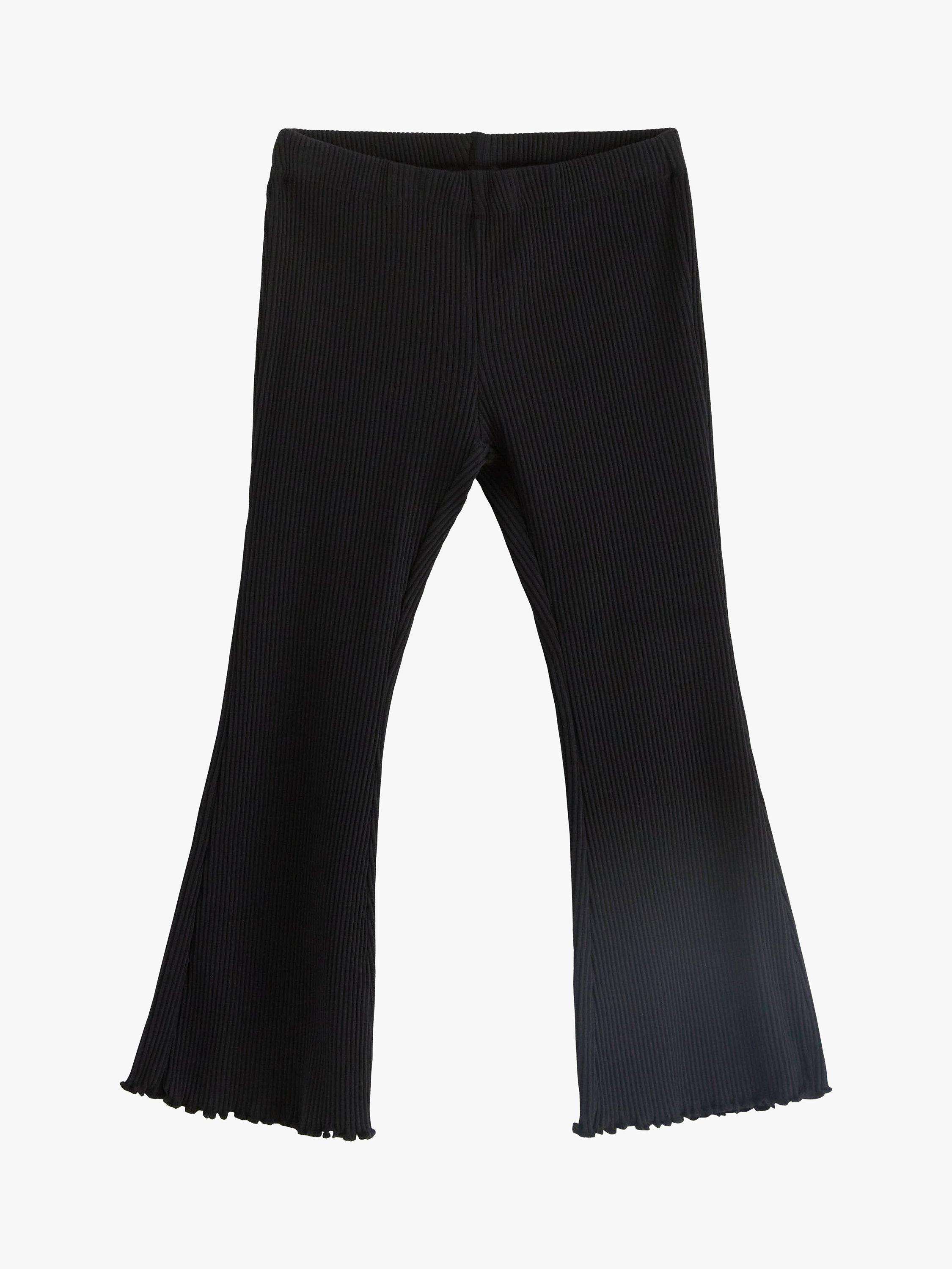 Product image 5 of 7, which shows Lindex Kids' Rib Flare Leggings, Black, 4-5 years