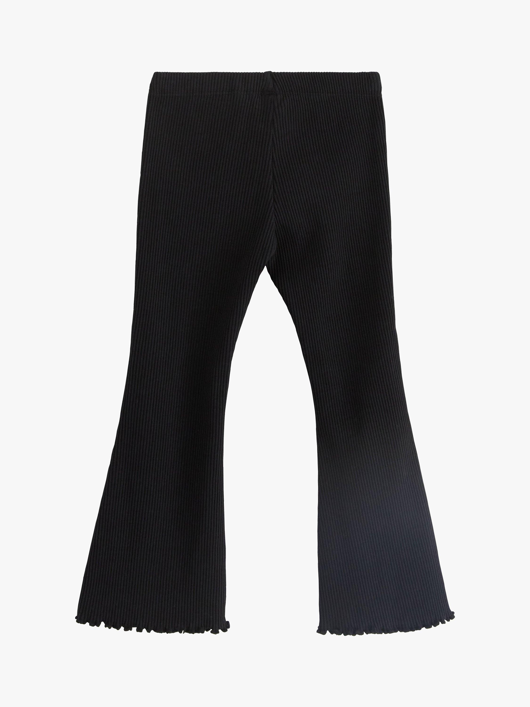 Product image 6 of 7, which shows Lindex Kids' Rib Flare Leggings, Black, 4-5 years