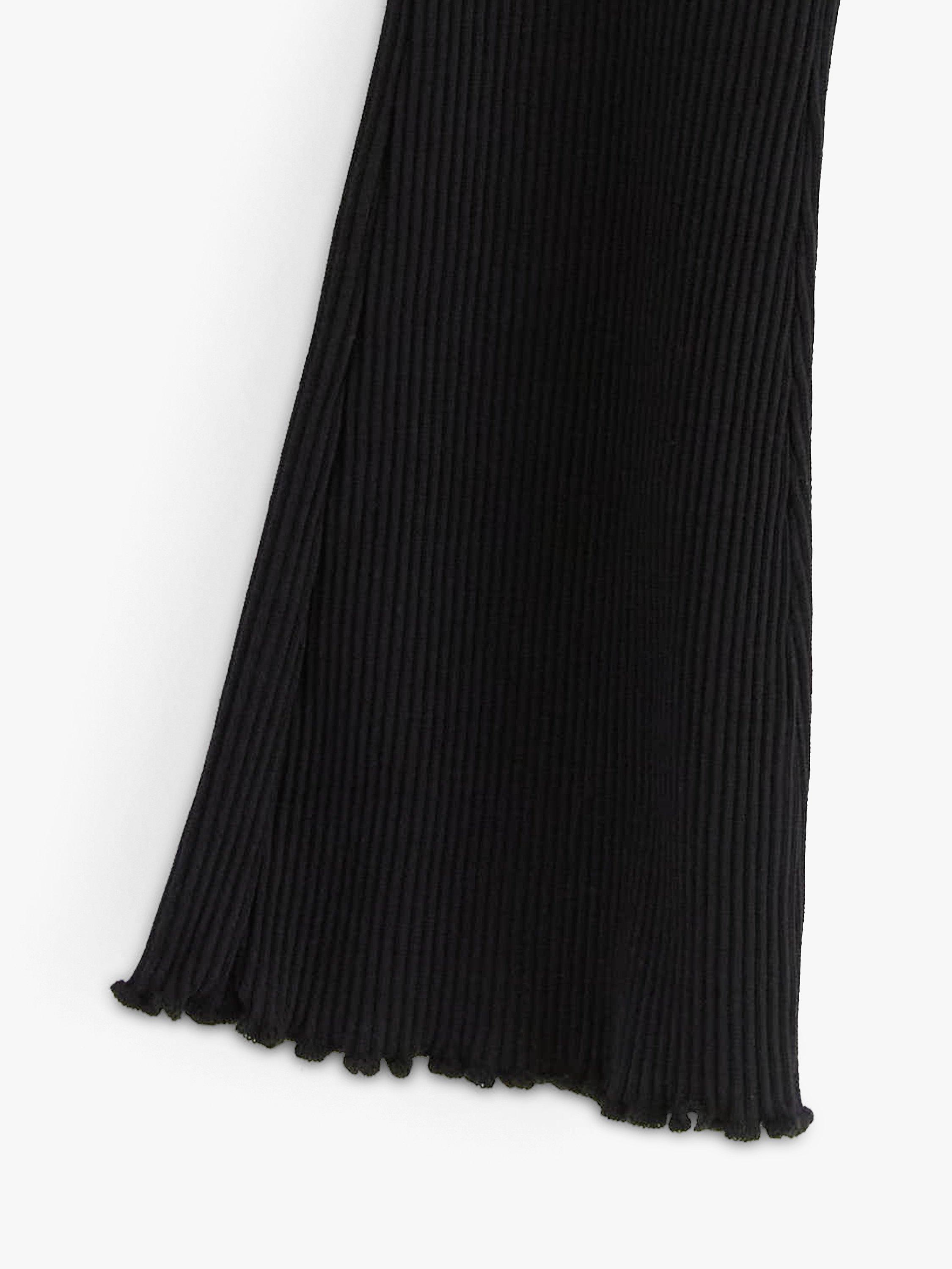 Product image 7 of 7, which shows Lindex Kids' Rib Flare Leggings, Black, 4-5 years