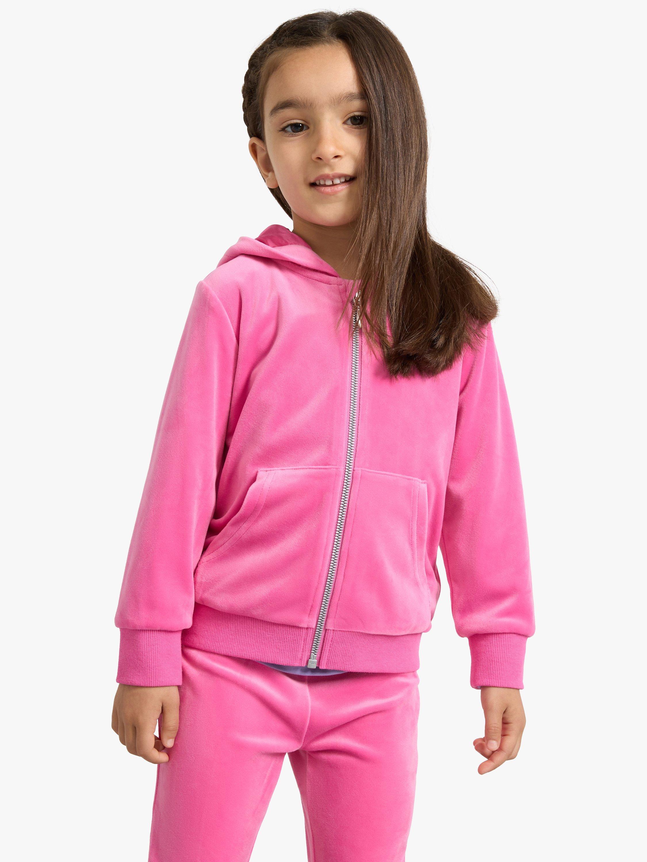 Lindex Kids Velour Hooded Jacket Pink