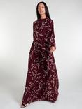 Aab Floral Print Maxi Dress, Red/Multi