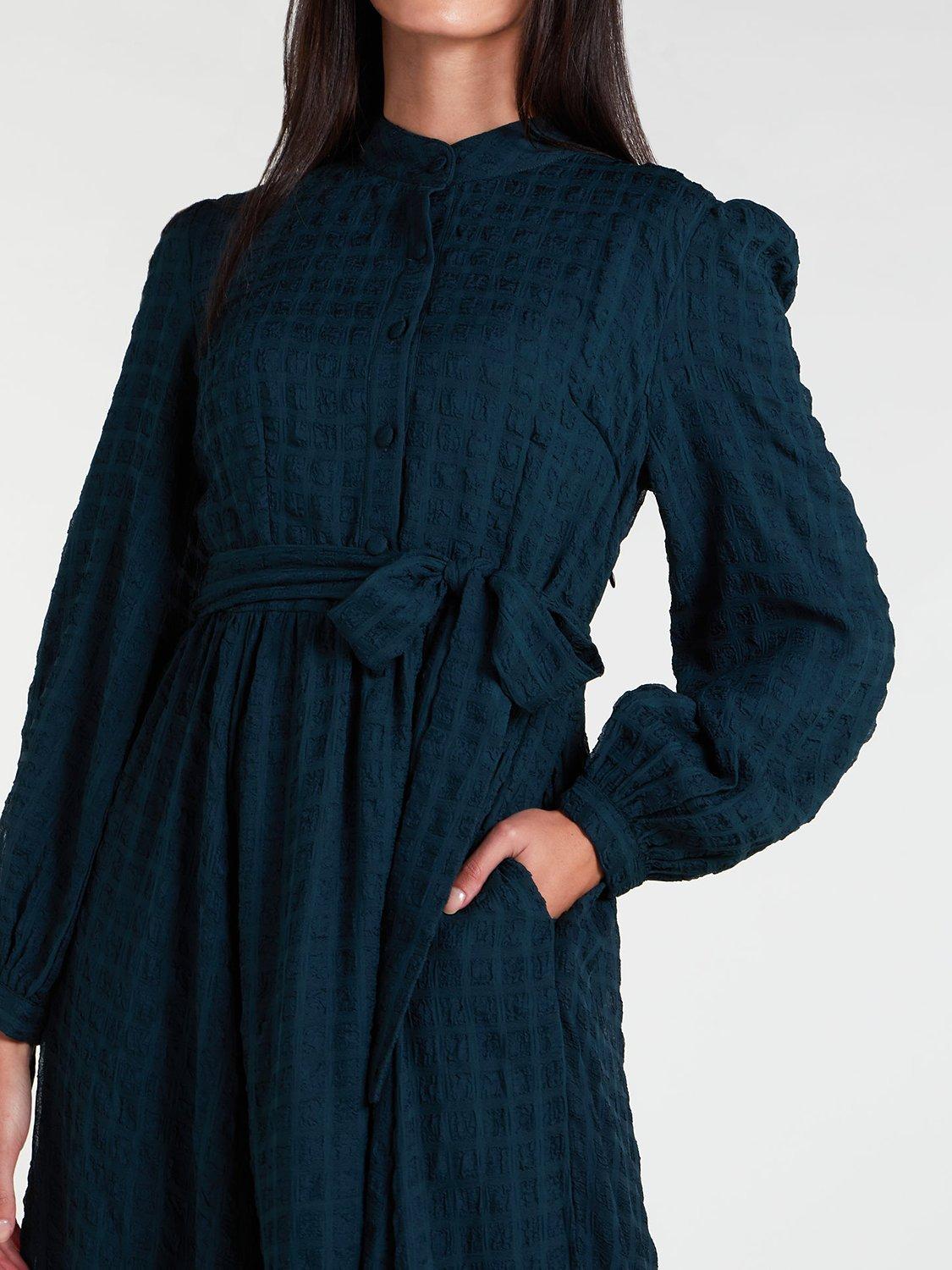Product image 3 of 3, which shows Aab Crinkle Chiffon Maxi Dress, Green, S Reg