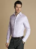 Charles Tyrwhitt Cotton Extra Slim Fit Check Shirt, Lilac Purple