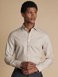 Charles Tyrwhitt Cotton Slim Fit Cutaway Collar Shirt, Stone