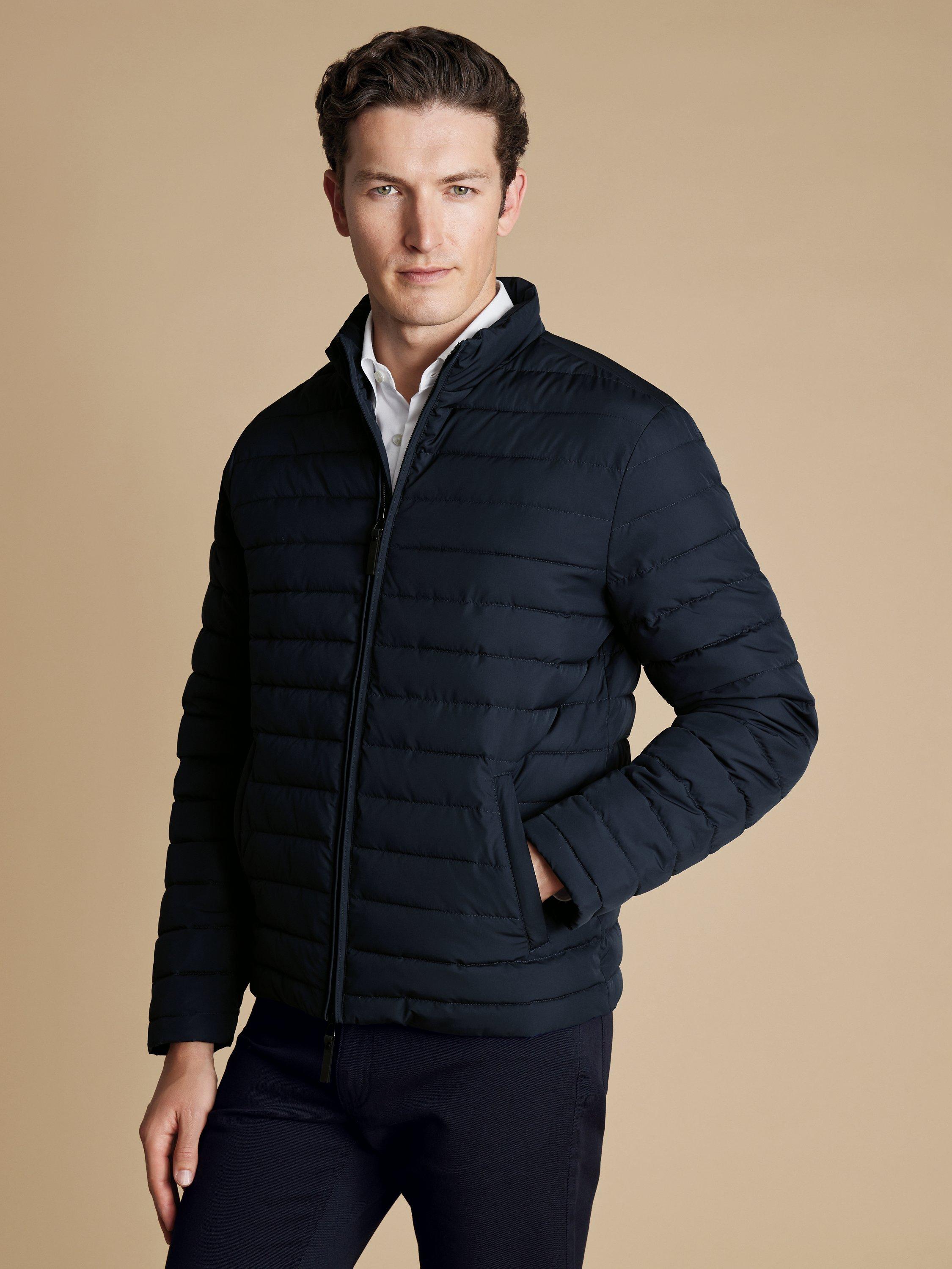 Product image 5 of 6, which shows Charles Tyrwhitt Quilted Jacket, Blue Midnight, S