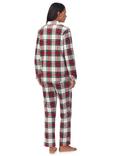 Lauren Ralph Lauren Check Fleece Pyjama Set, Cream/Multi