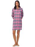 Lauren Ralph Lauren Brushed Twill Sleepshirt, Pink/Multi