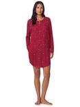 Lauren Ralph Lauren Henley Plaid Check Nightdress, Red