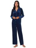 Lauren Ralph Lauren Velvet Notch Collar Pyjama Set, Navy