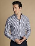 Charles Tyrwhitt Cotton Extra Slim Fit Stripe Shirt, Royal Blue