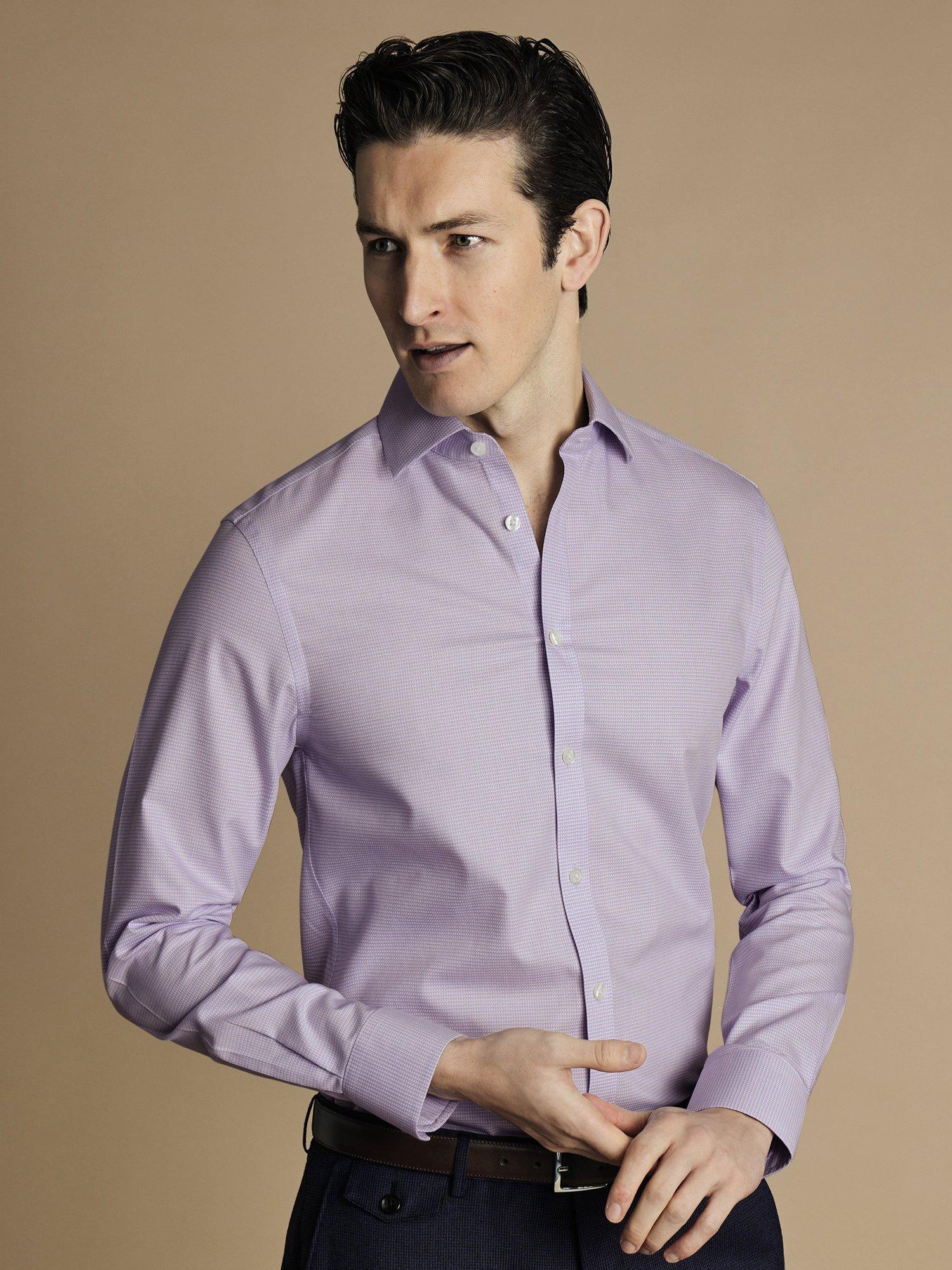 Charles Tyrwhitt Cotton Extra Slim Fit Shirt, Lilac Purple