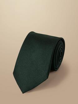 Charles Tyrwhitt Textured Silk Stain Resistant Tie, Dark Green