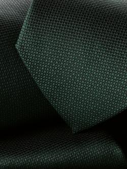 Charles Tyrwhitt Textured Silk Stain Resistant Tie - view 2, Dark Green