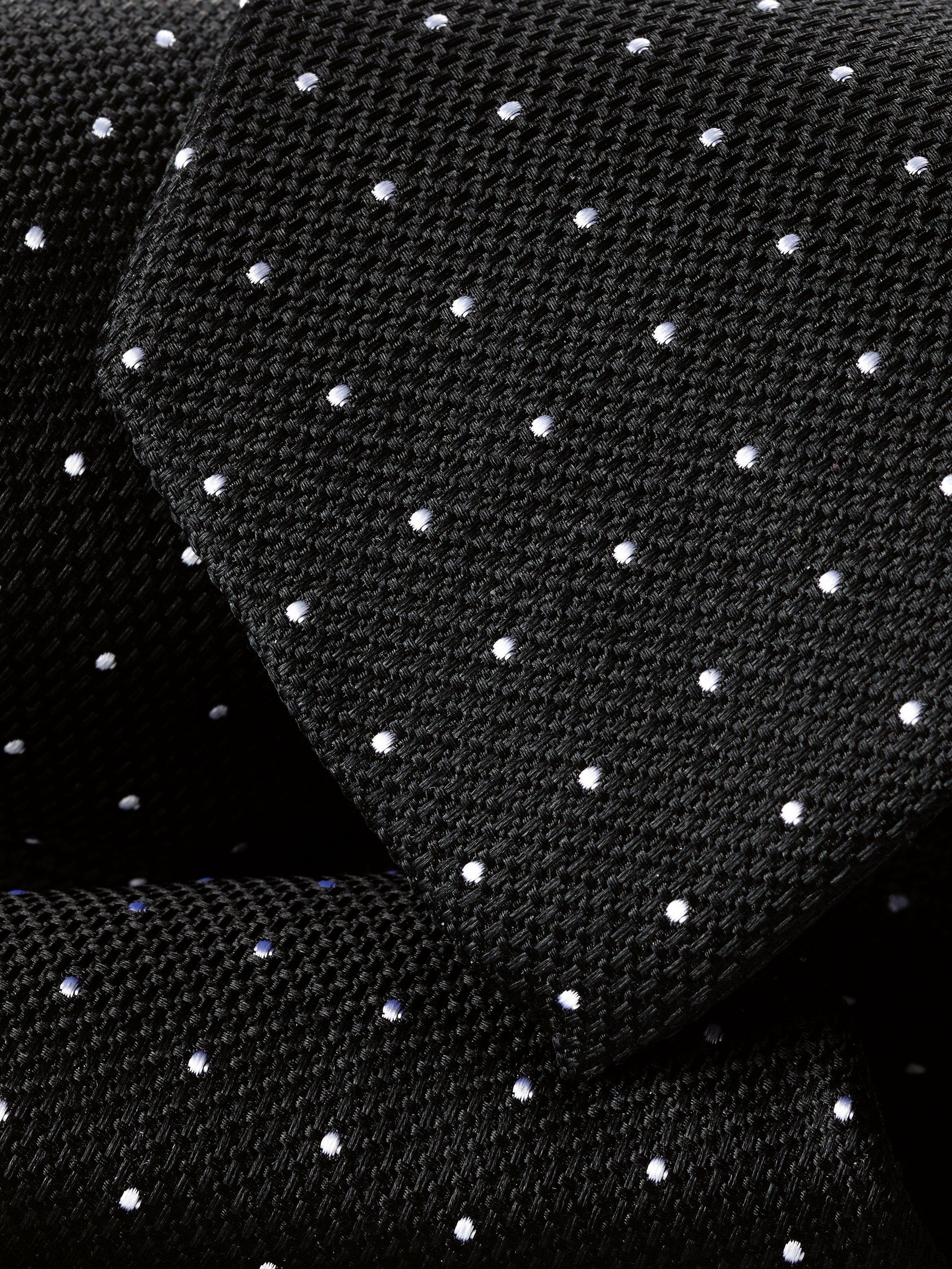 Product image 2 of 2, which shows Charles Tyrwhitt Spot Silk Tie, Black, One Size