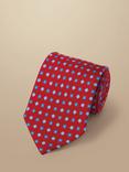 Charles Tyrwhitt Floral Pattern Silk Tie, Red