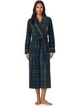 Lauren Ralph Lauren Dalton Fleece Dressing Gown, Navy/Green