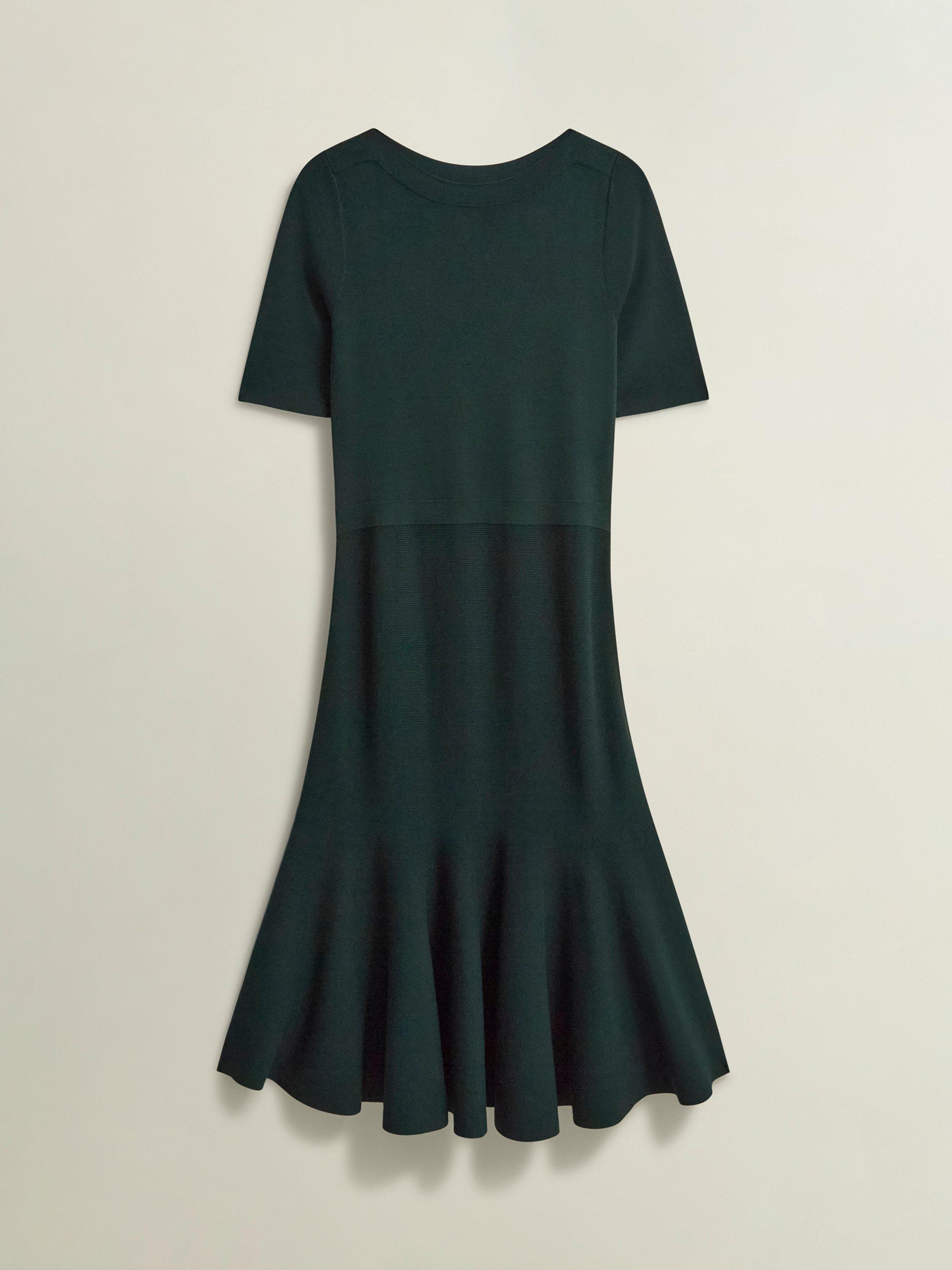 Product image 4 of 7, which shows Hobbs Abbie Knit Dress, Green, 10