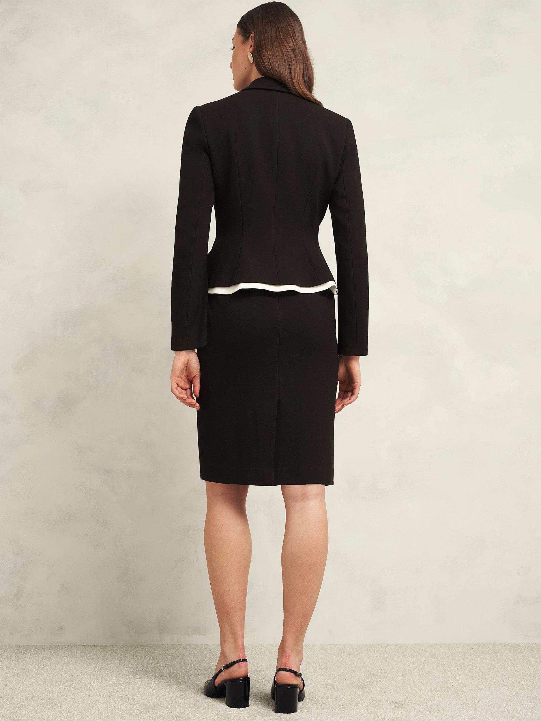 Hobbs Harmony Tailored Jacket, Black/Ivory, 12