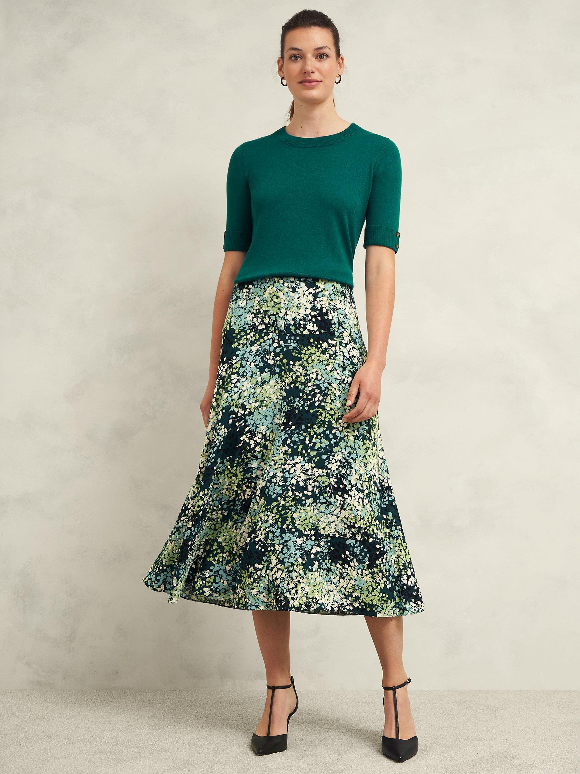 Green midi skirt 50 best sale