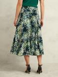 Hobbs Kiara Floral Midi Skirt, Green/Multi