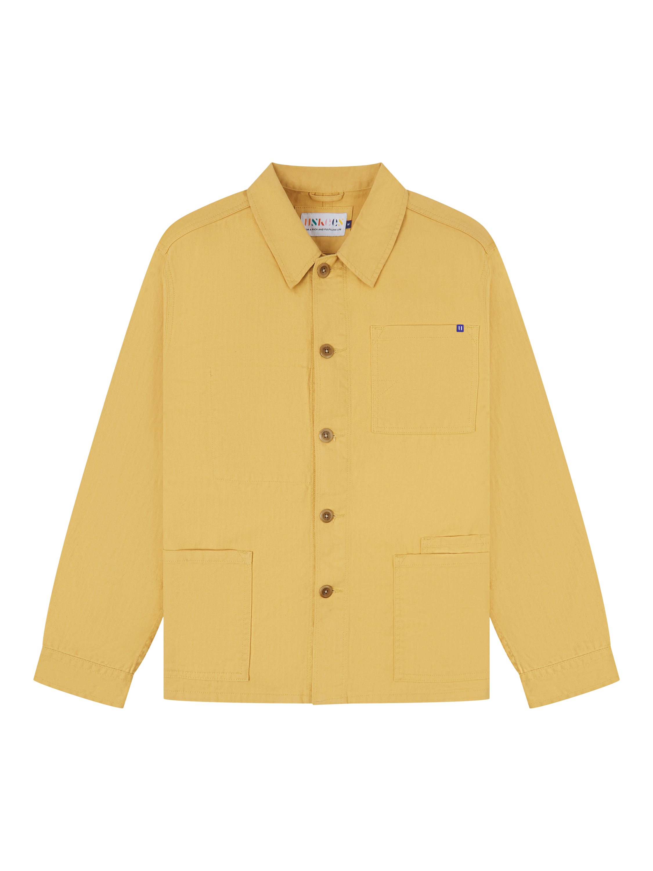 Uskees 3040 Organic Cotton Shacket, Sandstone