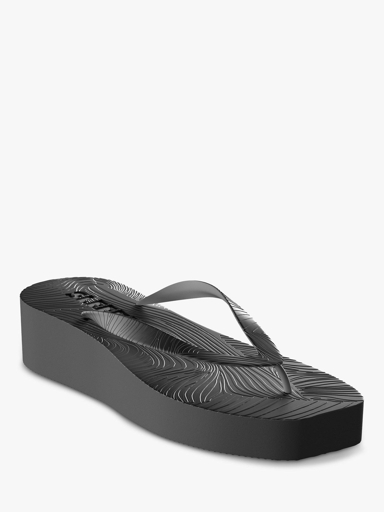 Sleepers High Platform Flip Flops, Black