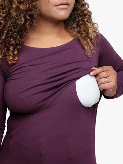 Bshirt Organic Cotton Blend Maternity Nursing Top - view 2, Plum