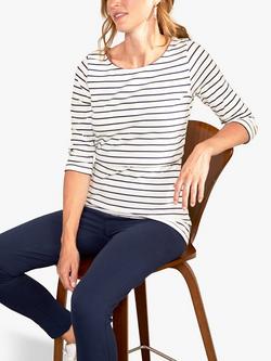 Bshirt Nursing Top, White & Navy Stripe, White & Navy Stripe