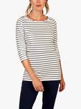 Bshirt Nursing Top, White & Navy Stripe