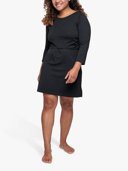 Bshirt Tunic Maternity Nursing Dress, Charcoal