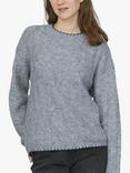 Sisters Point Lerna Textured Jumper, Grey Melange