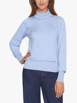 Sisters Point Hotti Slim Fit Roll Neck Jumper, Blue