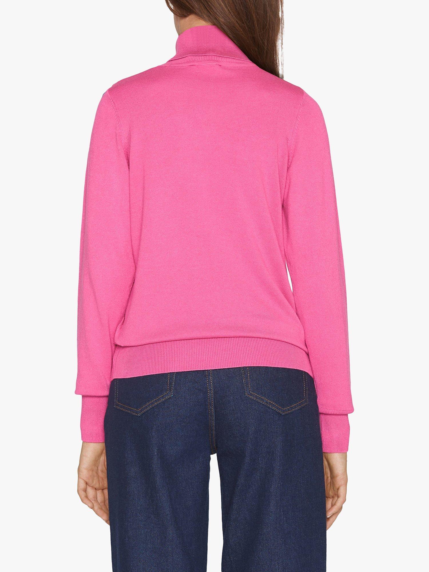 Product image 2 of 5, which shows Sisters Point Hotti Slim Fit Roll Neck Jumper, Pink, XS