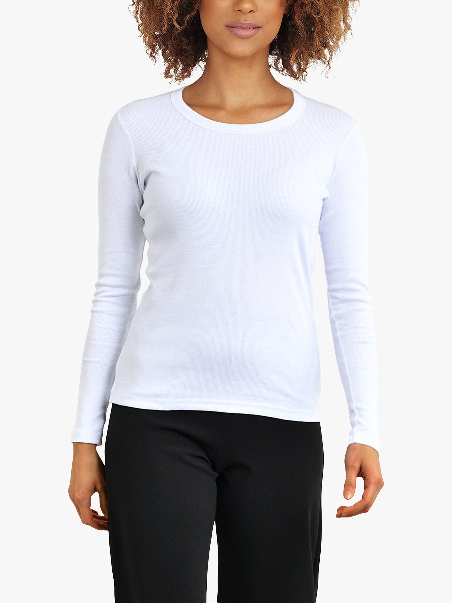 Product image 1 of 5, which shows Sisters Point Eike Slim Fit Rib Top, White, XS