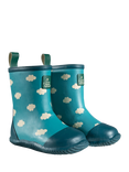 Little Green Radicals Kids' Clouds Classic Wellington Boots, Blue