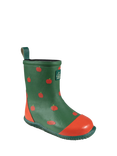 Little Green Radicals Kids'  Apple Classic Wellington Boots, Green/Red